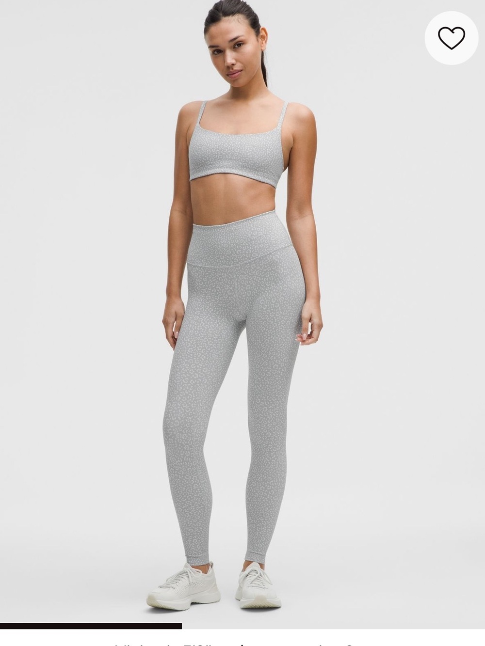 Lululemon Women Wunder Train HR TightLegging 25” LDSM GrayWhite 6 New Leopard